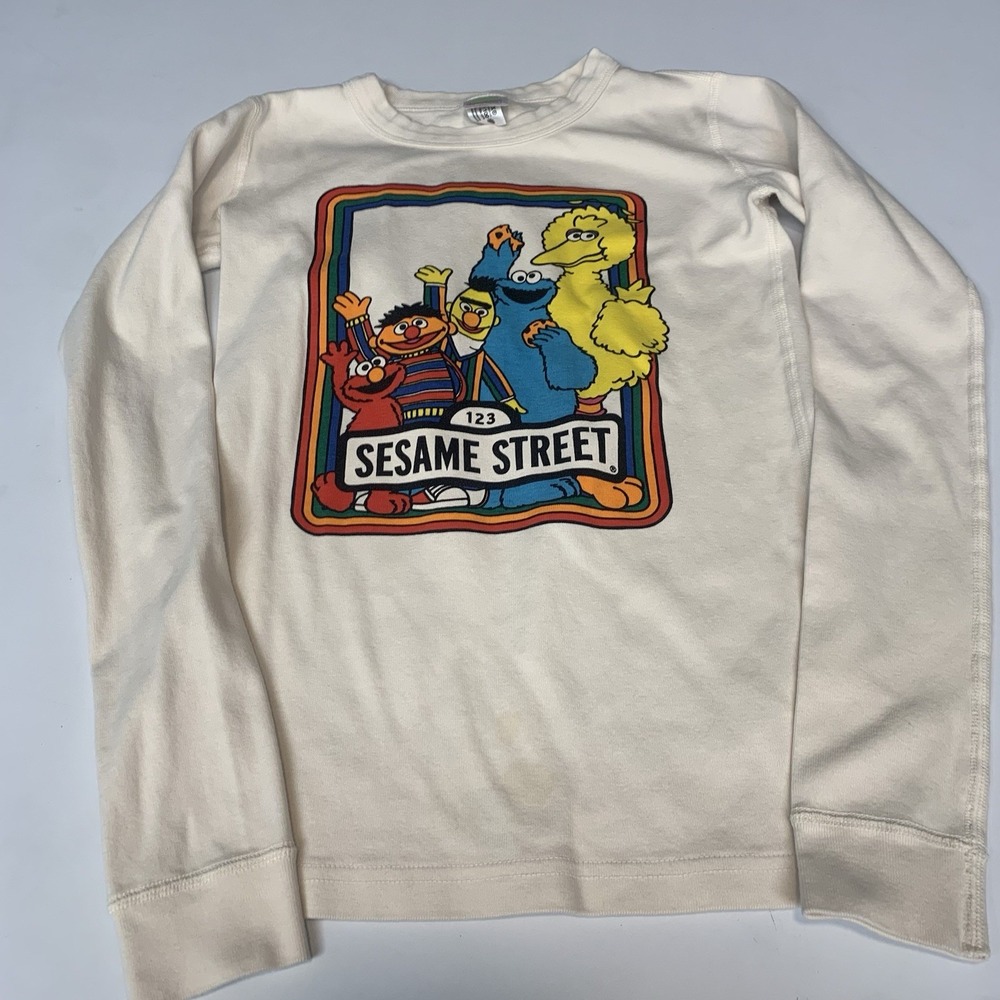 Hanna Andersson Pajama Size 12 Sesame Street Long John Top Organic Boy Girl‎